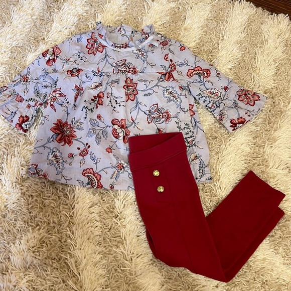 Janie and Jack Other - Janie & Jack Girls Floral Outfit